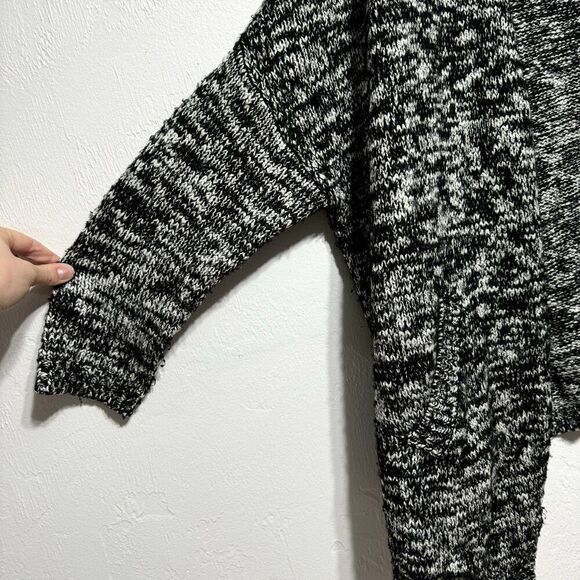 Knot Sisters Cardigan Sweater Mohair Dolman Black Knit Open Front Women sz M / L - Picture 2 of 9